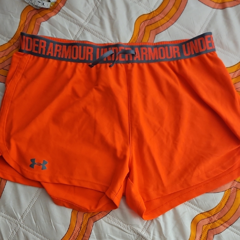 Under Armour Orange Athletic Shorts